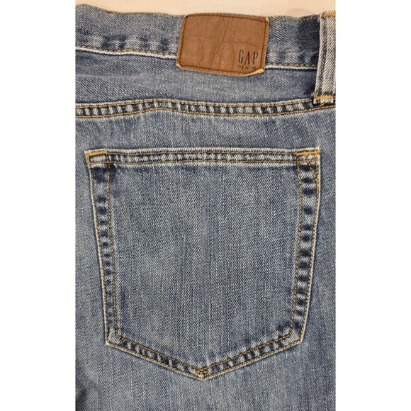 Gap Mens Blue Jeans Bootcut Mid Rise Medium Wash Cotton Denim Cowboy 34x34 - Picture 9 of 16